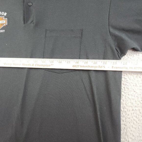 VTG Harley Davidson Polo Shirt Men's Extra Large Anvil Kentucky Bar & Shield USA - Picture 6 of 15